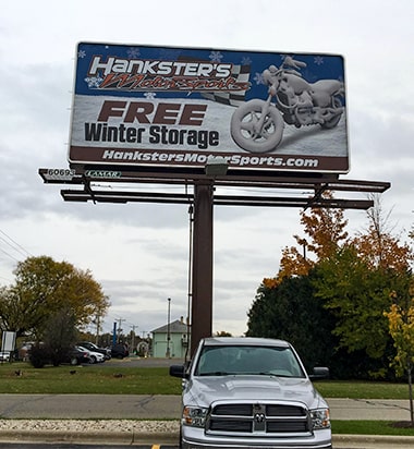 Hankster's Winter storage billboard